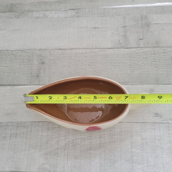 Vintage Stangl Creamer Gravy Boat With Floral Design Ceramic 7.5" Length - Picture 6 of 6